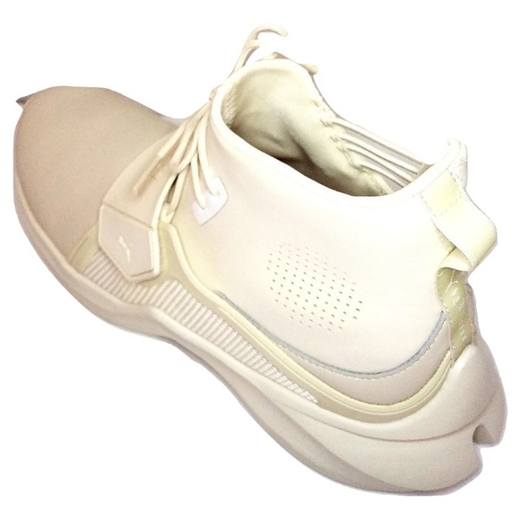 Fenty Puma Rihanna High Top Sneakers Cream Sz 8.5 - Picture 3 of 5